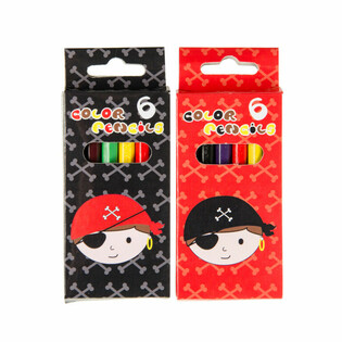 Set de 6 crayons de couleur - Pirate (24 pcs)