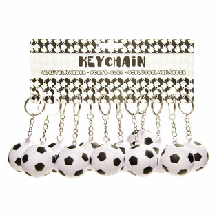 PORTE-CLÉS BALLON DE FOOT EN MOUSSE (12 pcs)