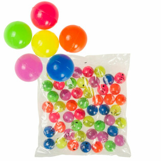 MIX BALLES REBONDISSANTES COULEURS N&Eacute;ON &Oslash; 3,2 cm (50 pcs)
