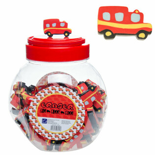 Gomme Camion de Pompier en Pot (100 pcs)