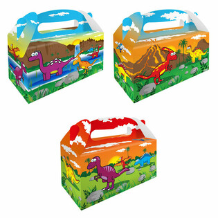 Bo&icirc;te Menu Enfant &ndash; Dinosaure &ndash; 22,5 x 9,5 x 18 cm (Lot de 12)