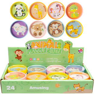 Jeux de Patience Animaux Rigolos en Présentoir (24 pcs)