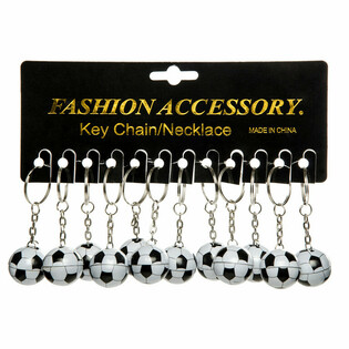PORTE-CL&Eacute;S FOOTBALL EN M&Eacute;TAL (48 pcs)