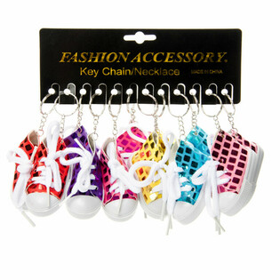 PORTE-CLÉS CHAUSSURES À PAILLETTES (48 pcs)