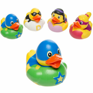 Mix de Canards de Bain Super-héros - 5x5 cm (4 pcs)