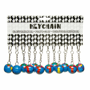 PORTE-CLÉS GLOBE TERRESTRE MÉTAL (48 pcs.)
