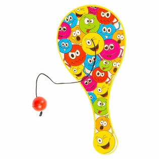 JEU DE RAQUETTE &Agrave; &Eacute;LASTIQUE - BALLE SMILEY - MOD&Egrave;LE : SMILEY (48 pcs)