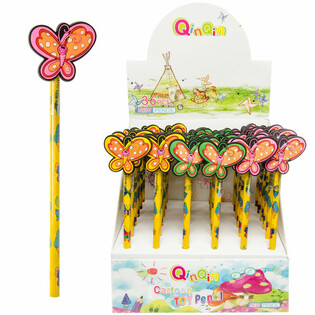 Crayons Papillon sous Présentoir (36 pcs)