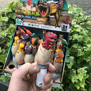 Baguettes de Bulles de Savon Dinosaure 3D (24 pièces en présentoir)