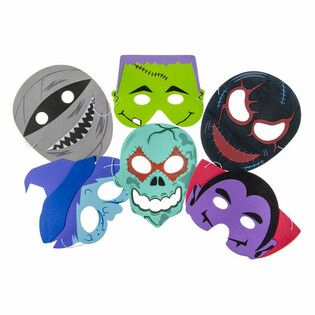 Mix de Masques Effrayants en Mousse (60 pi&egrave;ces)