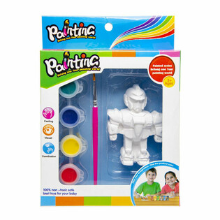 Figurine 3D &agrave; Peindre - Lion / Robot / Papillon (6 pcs)