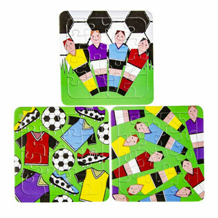MIX PUZZLES DE FOOTBALL - 14 x 14 cm (50 pi&egrave;ces)