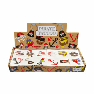 Tatouages Pirate Fun - Présentoir (96 pcs)