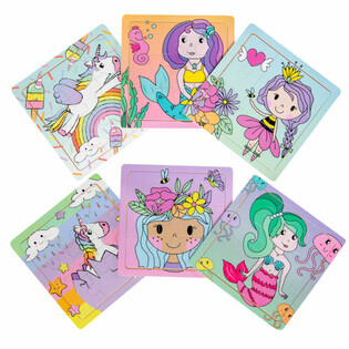 Pr&eacute;sentoir de Puzzles en Bois pour Filles (24 pi&egrave;ces)