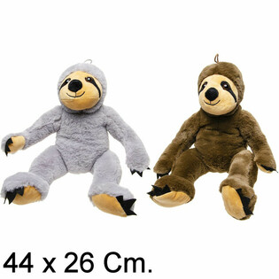 GRANDE PELUCHE PARESSEUX, 44 CM - COULEURS MIXTES (6 PIÈCES)