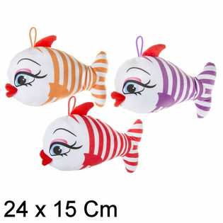 Poisson en Peluche Rigolo aux Grosses Lèvres - 24 cm - Mix (12 pcs)