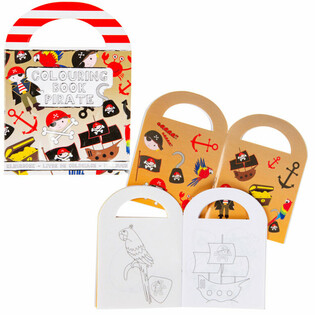 Mini Cahiers de Coloriage Pirates avec Autocollants