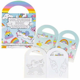 Petits cahiers de coloriage Licorne avec autocollants (48 pcs)