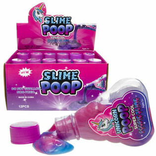 CACA DE LICORNE SLIME EN BOUTEILLE EN PR&Eacute;SENTOIR (12 pcs.)