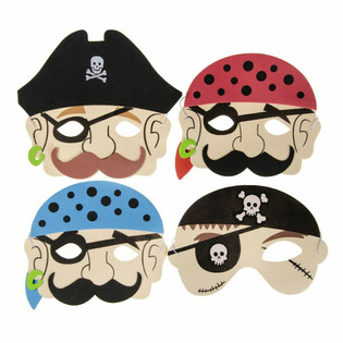 MASQUES DE PIRATE EN MOUSSE - GAR&Ccedil;ONS (60 pi&egrave;ces)