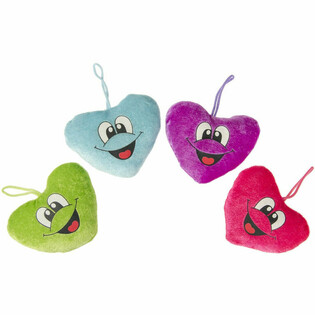 C&OElig;URS EN PELUCHE AVEC VISAGE - MIX (24 pcs)