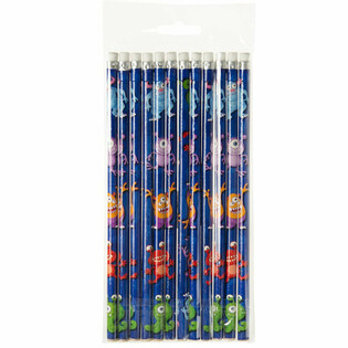 Crayons Monstres avec Gomme (12 pi&egrave;ces)