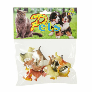 Lot de 12 Figurines de Chiens et Chats