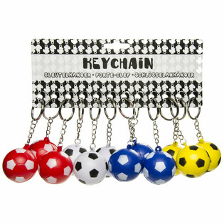 Porte-cl&eacute;s de football en mousse - Couleurs assorties (48 pcs)