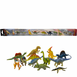 ANIMAL WORLD - MIX FIGURINES DINOSAURES (12 pcs)