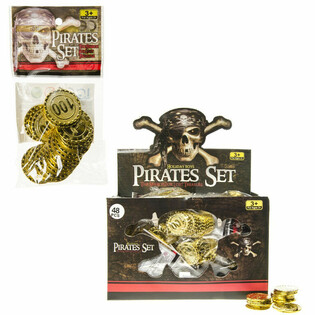 Pr&eacute;sentoir de 48 Sachets de Pi&egrave;ces de Pirate