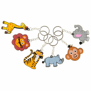 PORTE-CLÉS ANIMAUX DE LA JUNGLE (48 pcs)