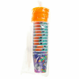 GOBELET / COUPE À GLACE AVEC PAILLE - SPACE (12 pcs)
