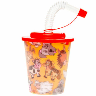 Gobelets Ferme avec Paille (12 pcs.)
