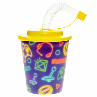 Gobelet avec Paille / Gobelet à Glace - Gamer (12 pcs)