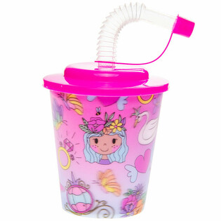 Gobelet Princesse pour Boissons et Glaces avec Paille (12 pièces)