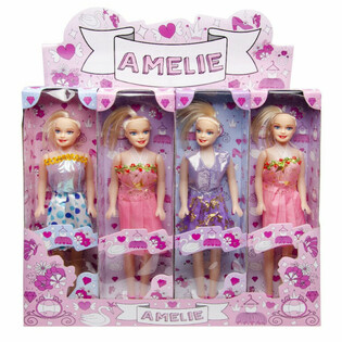 Poup&eacute;es Amelie en Pr&eacute;sentoir (Lot de 12)