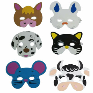 Masques en Mousse Animaux de la Ferme (24 Pi&egrave;ces)