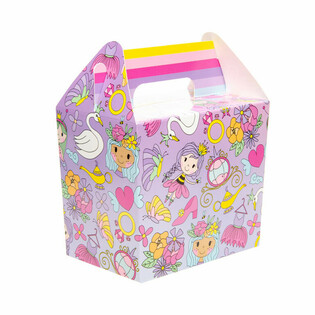 Bo&icirc;te repas / Bo&icirc;te cadeau Princesses 14x10x17 cm (Lot de 12)