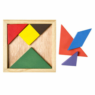 Set de Puzzles Tangram en Bois (12 pi&egrave;ces)