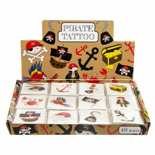 Tatouages Éphémères Fun - Pirate (48 paquets)