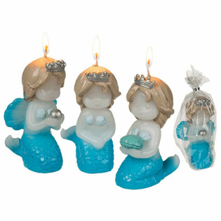 **MEGA PAS CHER** BOUGIE SIRÈNE / MERMAID EN PRÉSENTOIR (12 pcs.)