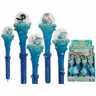 Stylos à Bille Sea Life à Paillettes (Présentoir de 12)