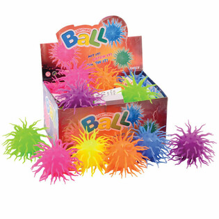 BALLES PUFFER À POINTES LUMINEUSES EN PRÉSENTOIR (24 pcs)