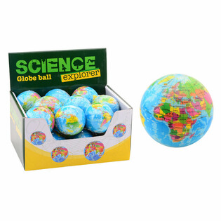 SCIENCE EXPLORER - Balle Globe Terrestre en Mousse &Oslash;6 cm (Pr&eacute;sentoir 18 pcs)