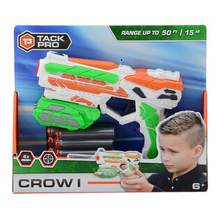 Pistolet Tack Pro Crow I avec 6 Fléchettes Souples