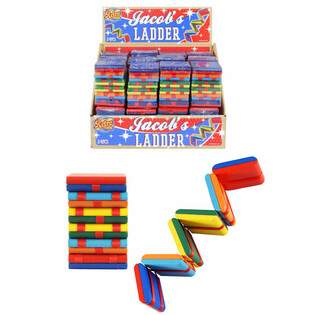 JOUETS R&Eacute;TRO - &Eacute;chelle de Jacob en bois en pr&eacute;sentoir (24 pi&egrave;ces)
