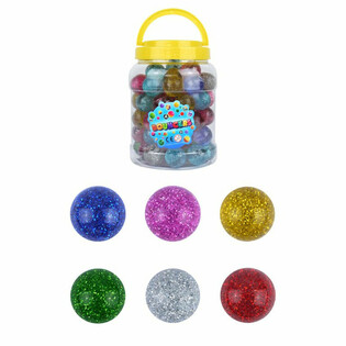 Balles Rebondissantes Paillet&eacute;es &Oslash;3,3cm (72 pi&egrave;ces)