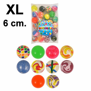 Balles Rebondissantes XL Mix &Oslash;6cm (25 pi&egrave;ces)