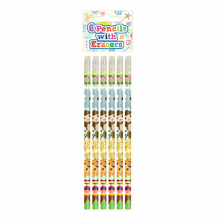 Set de Crayons Animaux de la Jungle avec Gomme (6 pi&egrave;ces) - Pr&eacute;sentoir (24 sets)