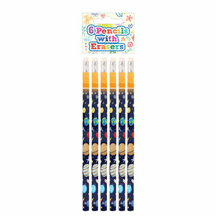 Set de Crayons et Gommes Espace (6 pi&egrave;ces) - Pr&eacute;sentoir (24 sets)